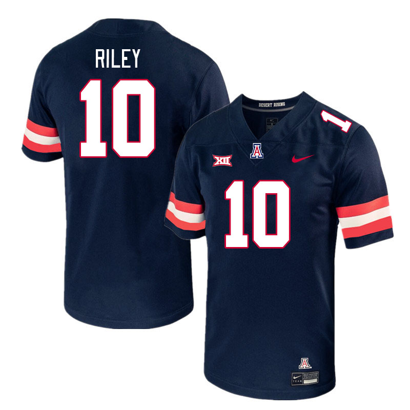 Men #10 Malachi Riley Arizona Wildcats Big 12 Conference College Football Jerseys Stitched-Navy